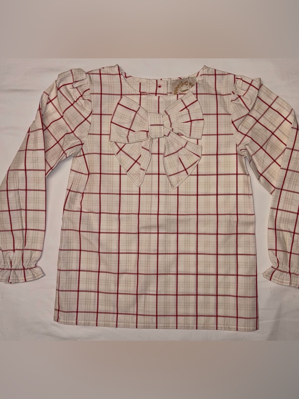 The Beaufort Bonnet Company Beatrice Bow Blouse Sz 4T NWT